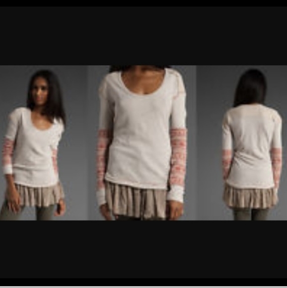NWT Free People Claire's Snowflake Ruffle Therm BFF Wool Tunic Longsleeve - Picture 1 of 5